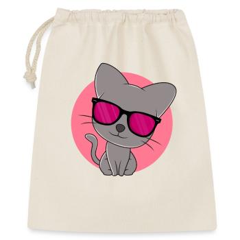 Mignon chaton gris - Sac cadeau 40 x 50 cm - nature - Devant