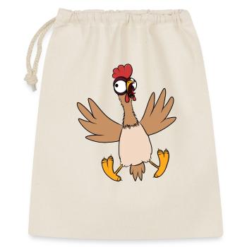 Huhn - Geschenkbeutel aus Baumwolle (40 x 50 cm) - Natur - Vorne