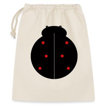 Coccinelle Noire à Points Rouges - Sac cadeau 40 x 50 cm - nature - Devant