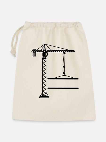 Baukran-Banner-Logo - Geschenkbeutel aus Baumwolle (40 x 50 cm) - Natur