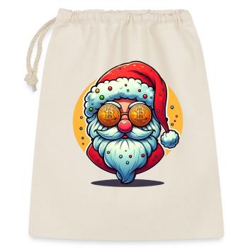 Crypto Claus - Geschenkbeutel aus Baumwolle (40 x 50 cm) - Natur - Vorne
