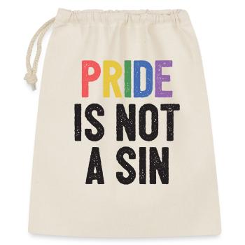 LGBTQ Pride Month - Pride ist keine Sünde - Geschenkbeutel aus Baumwolle (40 x 50 cm) - Natur - Vorne