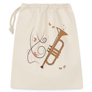 Trompette Instrument de musique - Sac cadeau 40 x 50 cm - nature - Devant