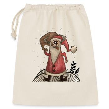 Funny Santa Claus Monster - Gift Bag 40 x 50 cm - nature - Front