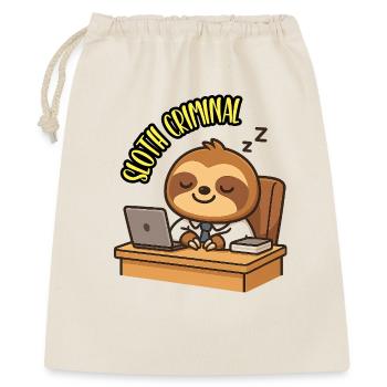 SLOTH CRIMINAL - Humour Paresseux animal Kawaii - Sac cadeau 40 x 50 cm - nature - Devant