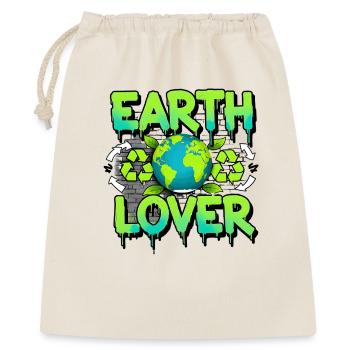 Earth Lover Graffiti Planet Eco Spirit - Geschenkbeutel aus Baumwolle (40 x 50 cm) - Natur - Vorne