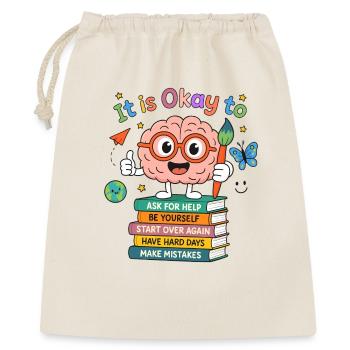 Mental Health It Is Okay To Learn Mind Growth - Sac cadeau 40 x 50 cm - nature - Devant