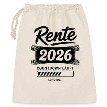 Compte à rebours de la rente 2026 - Sac cadeau 40 x 50 cm - nature - Devant