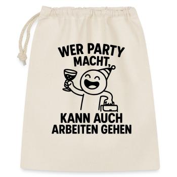 Party Celebration Work Ethic Clever Saying - Gift Bag 40 x 50 cm - nature - Front