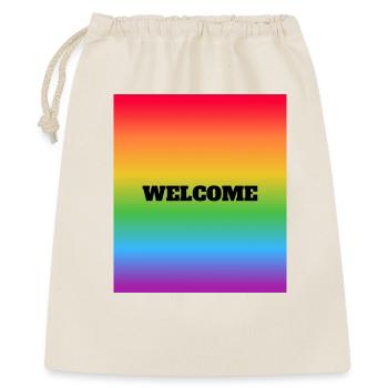 LGBT rainbow welcome - LGBTQ Safe Space - Gay Ally - Gift Bag 40 x 50 cm - nature - Front