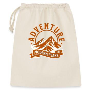 Moderne Bergabenteuer Peaks - Geschenkbeutel aus Baumwolle (40 x 50 cm) - Natur - Vorne
