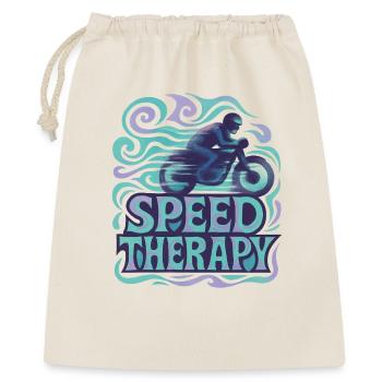 Speed Therapy – Motorrad - Geschenkbeutel aus Baumwolle (40 x 50 cm) - Natur - Vorne