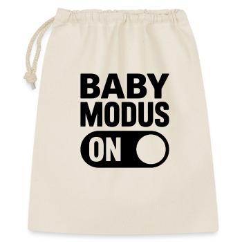 Baby Modus ON – süßes Shirt für Babys - Geschenkbeutel aus Baumwolle (40 x 50 cm) - Natur - Vorne