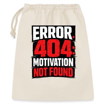 404 - Motivation non trouvée minimaliste - Sac cadeau 40 x 50 cm - nature - Devant