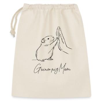 Guinea pig Mom - Geschenkbeutel aus Baumwolle (40 x 50 cm) - Natur - Vorne