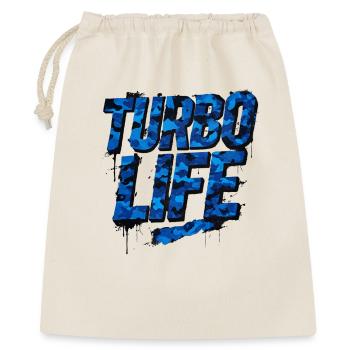 Turbo Life Blue Camo Car Szene Style - Geschenkbeutel aus Baumwolle (40 x 50 cm) - Natur - Vorne