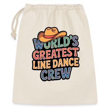 Weltbeste Line-Dance Crew mit Cowboy-Hut - Geschenkbeutel aus Baumwolle (40 x 50 cm) - Natur - Vorne