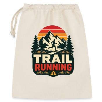 Trailrunning - Geschenkbeutel aus Baumwolle (40 x 50 cm) - Natur - Vorne