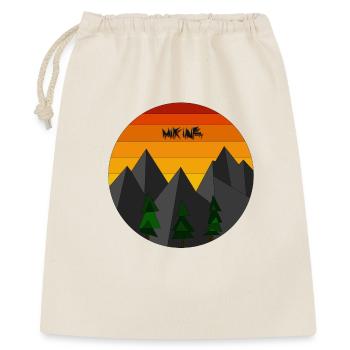 Hiking geometrisch - Geschenkbeutel aus Baumwolle (40 x 50 cm) - Natur - Vorne