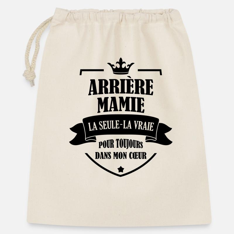 Mamie / Mamy / Grand Mere / Grand-Mère / Bébé - Sac cadeau 40 x 50 cm - nature