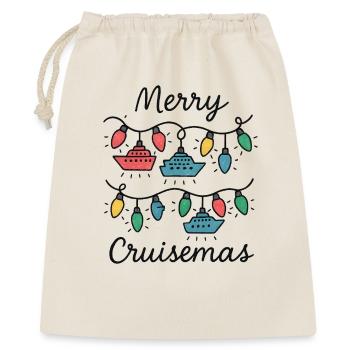 Merry Cruise Mas Croisière de Noël drôle - Sac cadeau 40 x 50 cm - nature - Devant