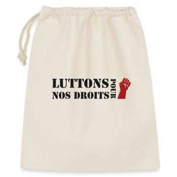 Luttons pour nos Droits ! - Sac cadeau 40 x 50 cm - nature - Devant