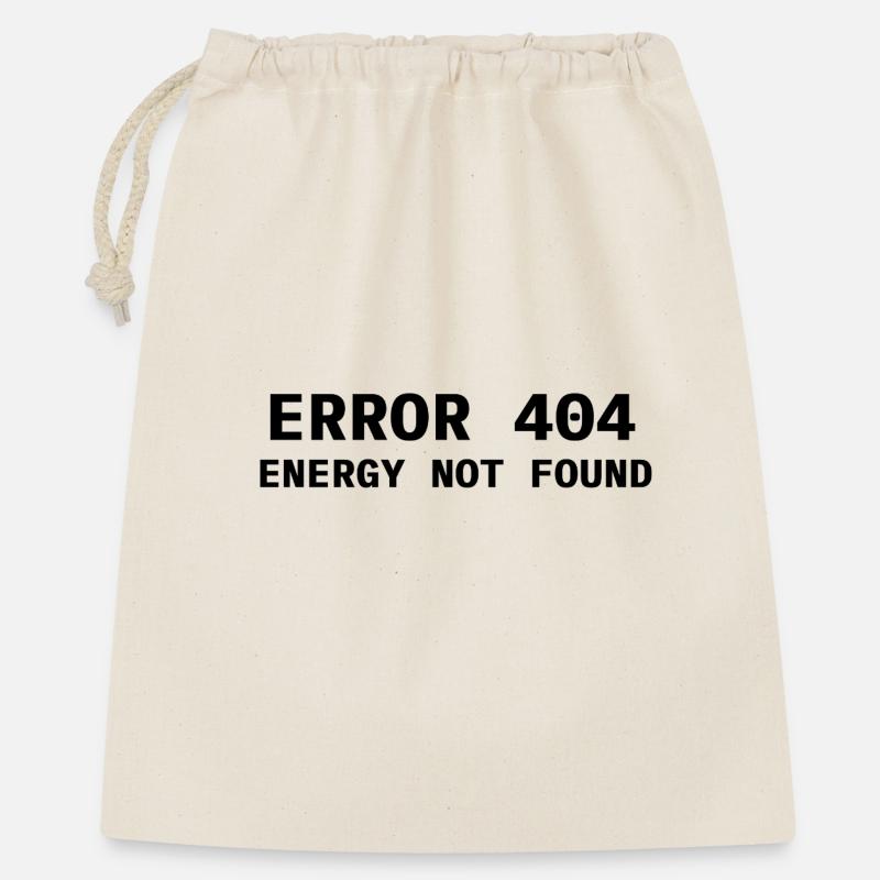 Error 404 - Energy not found - Geschenkbeutel aus Baumwolle (40 x 50 cm) - Natur
