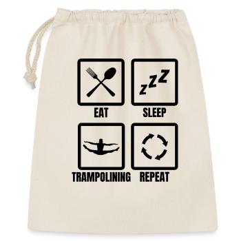Essen Schlafen Trampolin Wiederholen - Geschenkbeutel aus Baumwolle (40 x 50 cm) - Natur - Vorne