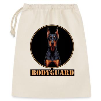 Bodyguard Dobermann Kreis - Geschenkbeutel aus Baumwolle (40 x 50 cm) - Natur - Vorne