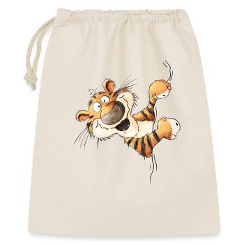 Guck Guck Tiger Wildtier Raubkatze - Geschenkbeutel aus Baumwolle (40 x 50 cm) - Natur - Vorne