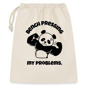Bench Pressing My Problems - Gift Bag 40 x 50 cm - nature - Front