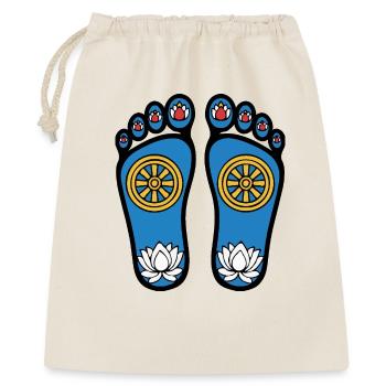 Pieds de Bouddha - Sac cadeau 40 x 50 cm - nature - Devant