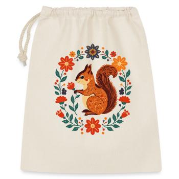 Flower Wreath Squirrel - Gift Bag 40 x 50 cm - nature - Front
