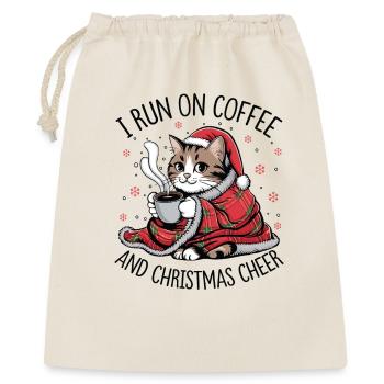 Kitten Christmas Coffee and Joy - Gift Bag 40 x 50 cm - nature - Front