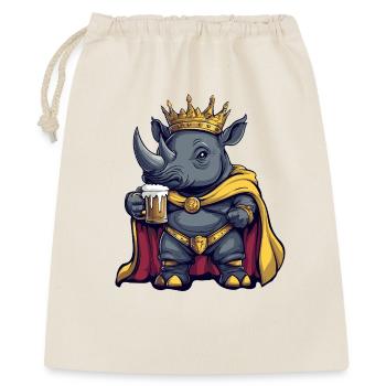 Rhino Beer King - Sac cadeau 40 x 50 cm - nature - Devant