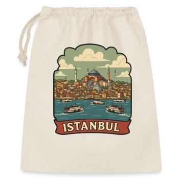 Istanbul Hagia Sophia Vintage Travel Sticker - Gift Bag 40 x 50 cm - nature - Front