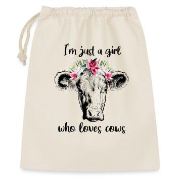 Fille de vache - Sac cadeau 40 x 50 cm - nature - Devant