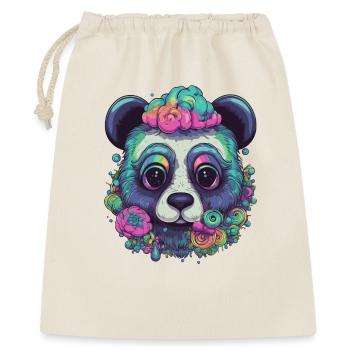 Panda psychédélique - Sac cadeau 40 x 50 cm - nature - Devant