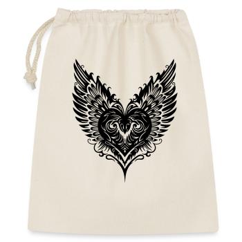 Heart Wing Winged Heart - Gift Bag 40 x 50 cm - nature - Front