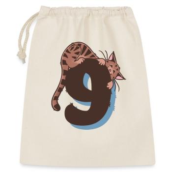 Cat Number 9 - Gift Bag 40 x 50 cm - nature - Front