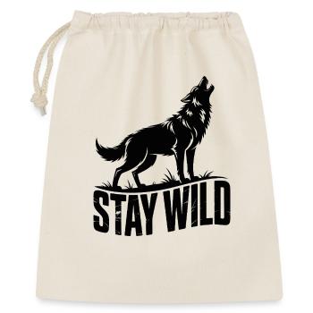 Stay Wild Wolf - Gift Bag 40 x 50 cm - nature - Front