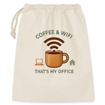 Café WiFi c'est mon bureau - télétravail - Sac cadeau 40 x 50 cm - nature - Devant