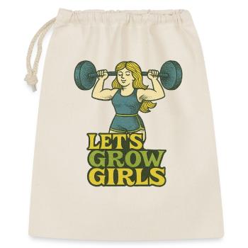 Haltérophilie des filles Faisons grandir - Sac cadeau 40 x 50 cm - nature - Devant