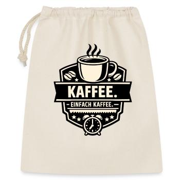 Kaffee. Einfach Kaffee. - Geschenkbeutel aus Baumwolle (40 x 50 cm) - Natur - Vorne