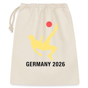 Fußballer 2026 Deutschland Fan - Geschenkbeutel aus Baumwolle (40 x 50 cm) - Natur - Vorne