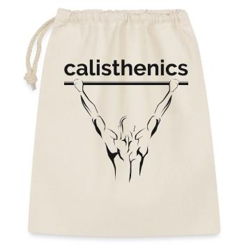 calisthenics pull up planche sport athlet fitness - Geschenkbeutel aus Baumwolle (40 x 50 cm) - Natur - Vorne