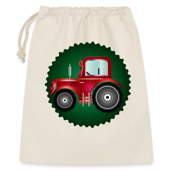 Patch de tracteur rouge pour tracteurs et ventilateurs agricoles - Sac cadeau 40 x 50 cm - nature - Devant