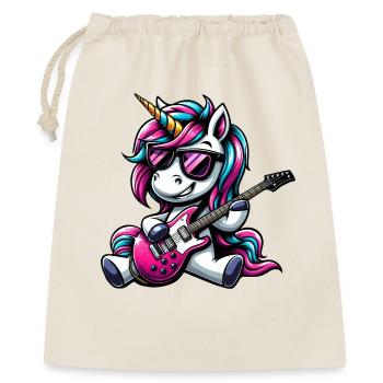 Rock & Metal Licorne guitariste Band Design - Sac cadeau 40 x 50 cm - nature - Devant