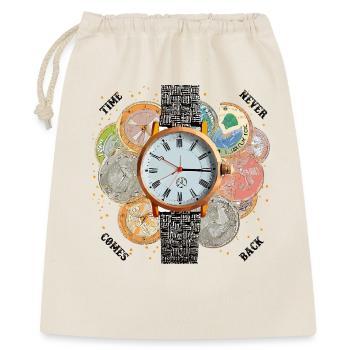 Time never comes back. - Gift Bag 40 x 50 cm - nature - Front