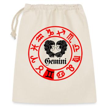 Twelve signs zodiac sign Gemini Gemini - Gift Bag 40 x 50 cm - nature - Front